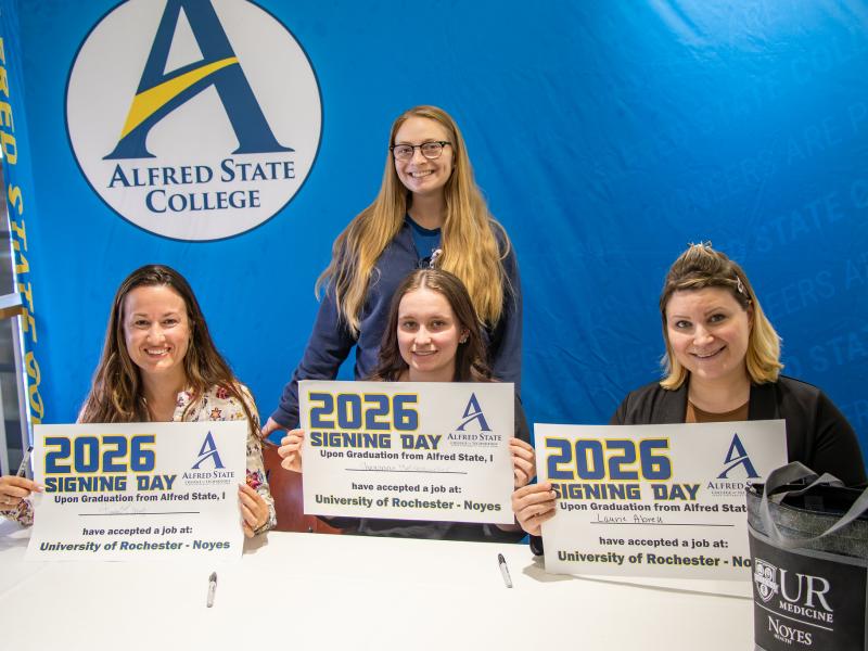 Students celebrate signing for their new careers