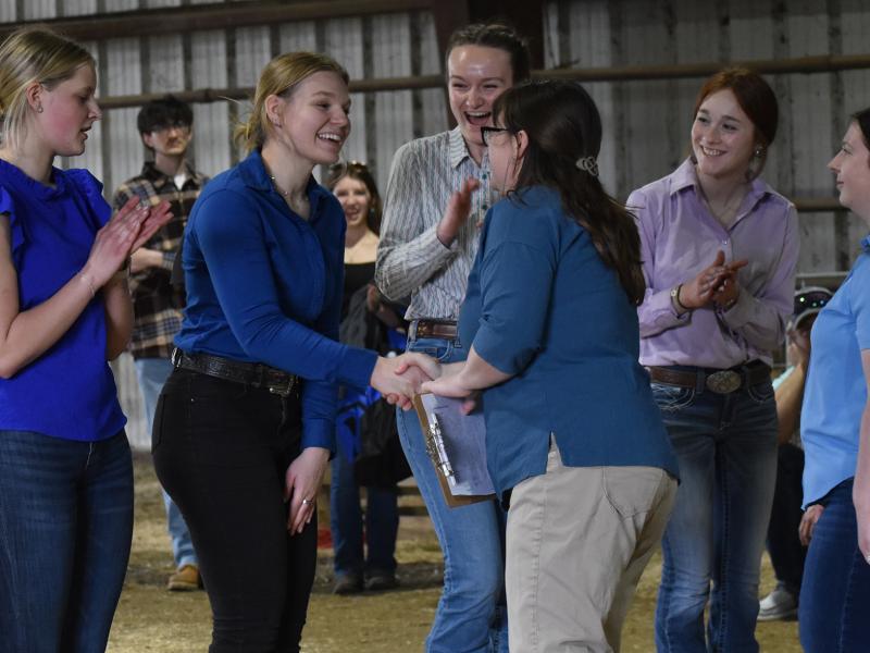 Student receives top prize at the showmanship competition