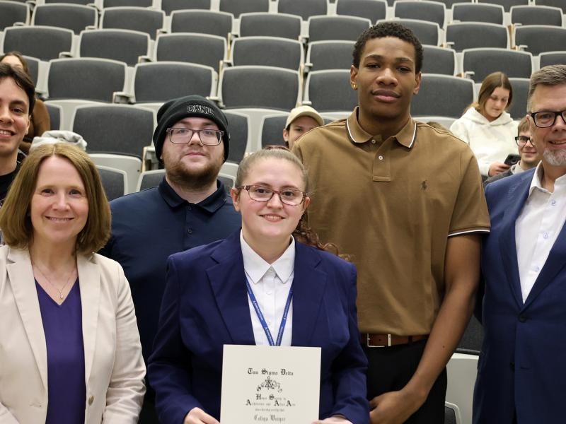 Newest members of Tau Sigma Delta 