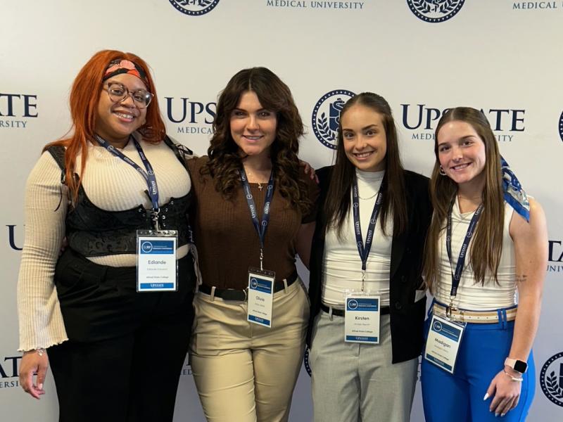 students at a conference