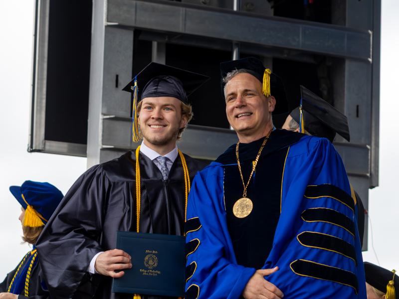 student receives his diploma