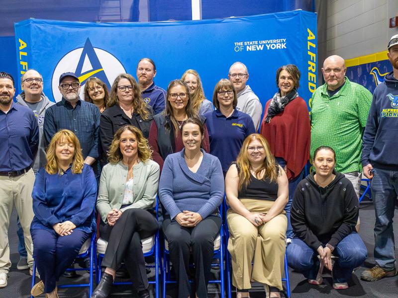 Employees celebrating ten years at Alfred State.