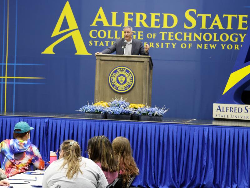 President Mauro delivers a keynote address