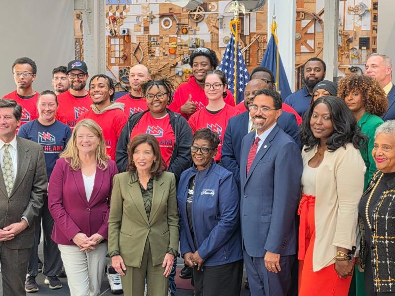 Dr. Mauro and other dignitaries with Governor Hochul