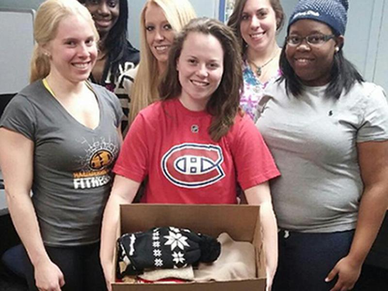2014 Alfred State Court Reporting Students Prepare Care Packages