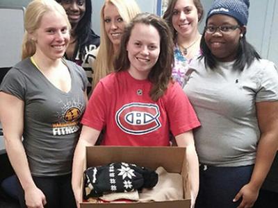 2014 Alfred State Court Reporting Students Prepare Care Packages