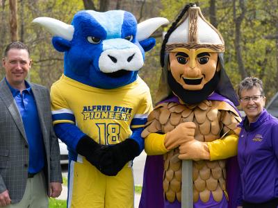 Athletic Directors with mascots
