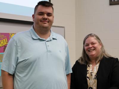 Josh Heafey accepts award