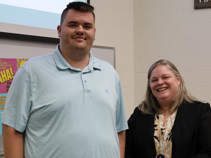 Josh Heafey accepts award