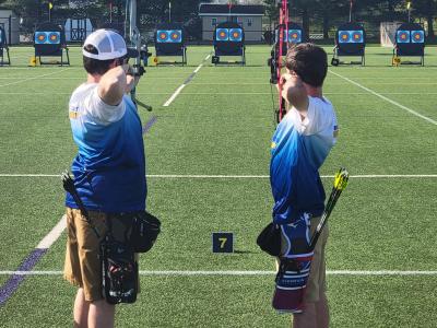 Alfred State archers takes aim during a competition where ASC consistently wins honors.
