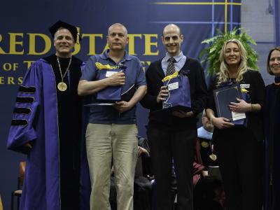 Faculty members are recognized for their work with students.