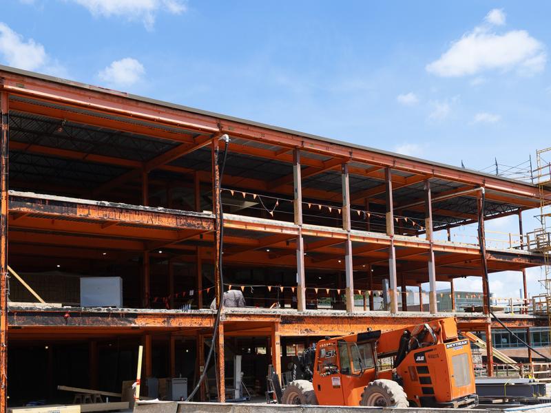 Picture of the progress of the Agriculture Sciences Building