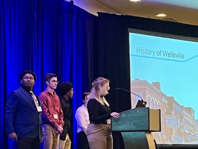 Six Alfred State students presenting at the Appalachian Teach Project symposium