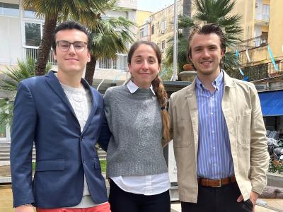 Alfred State architecture students (L to R) Aiden Bonomo, Katie Petix, and Jack Christie were honored for their projects in the HOME competition. 