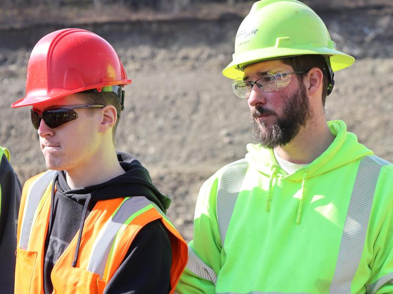 Student looks on during a project