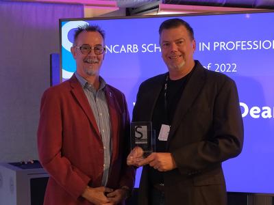 Alfred State Professor and Department Chair of the Architecture and Design Program William Dean receives recognition for being selected to attend the NCARB Scholars program.