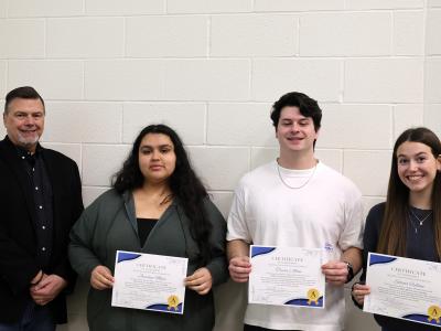 students with their awards
