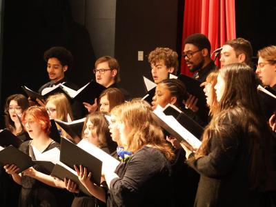 The Alfred State chorus performs