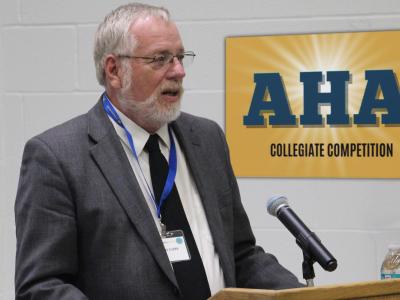 Interim VP for Academic Affairs and Economic Development Dr. Craig Clark thanked both Alfred State College faculty and students at the recent AHA!
