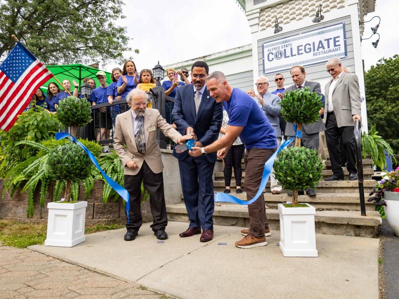 Ribbon cutting for The Collegiate Restaurant