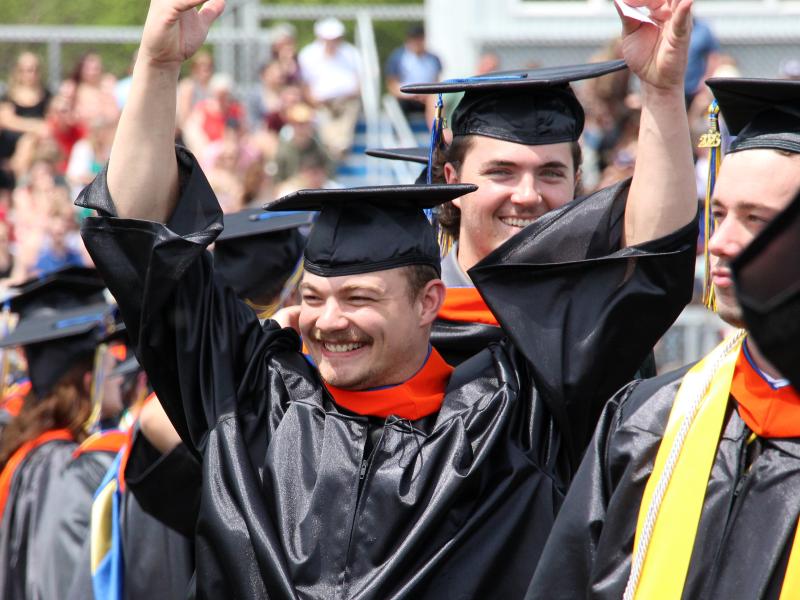 An Alfred State 2023 graduate celebrates