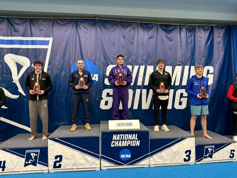 Conor Compton on the awards stand