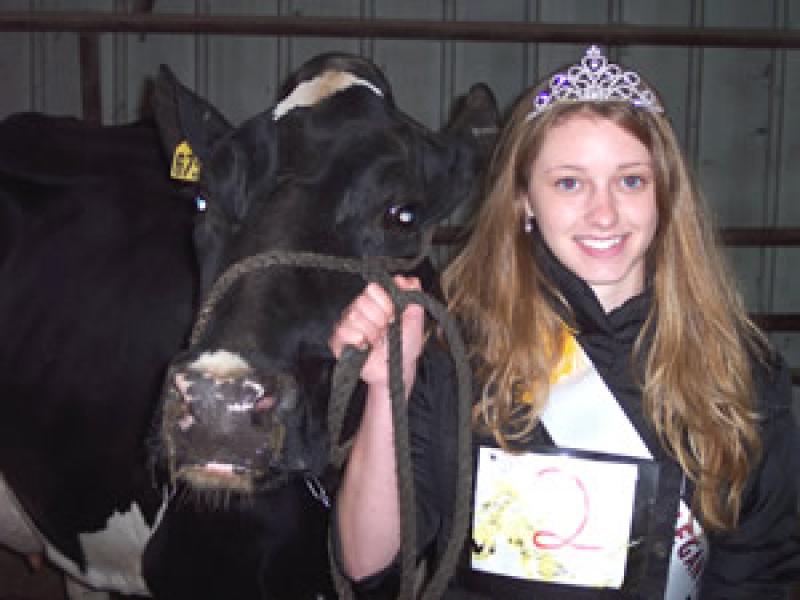 Dairy Princess with pretty cow