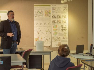 William Dean teaches a class