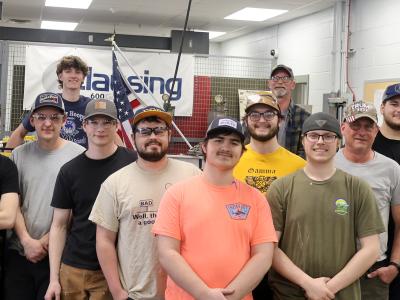 Derek Correa with his classmates