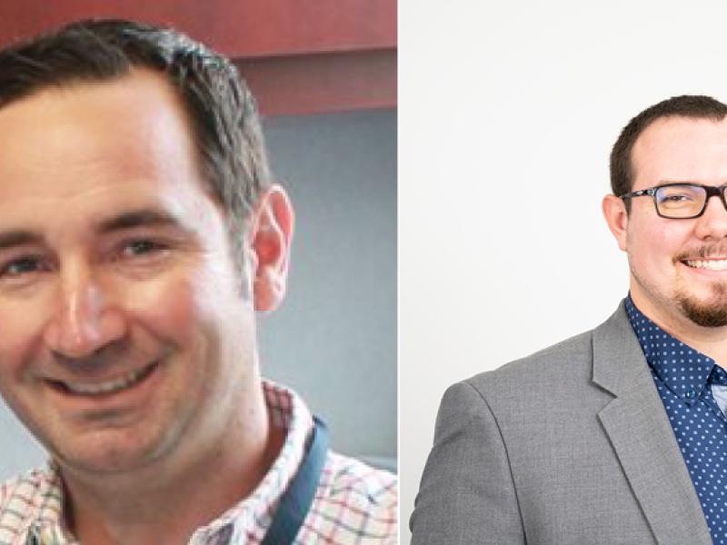 Kristopher Green (left) and John Sadowski (right) have recently been named board members of the Educational Foundation of Alfred, Inc.