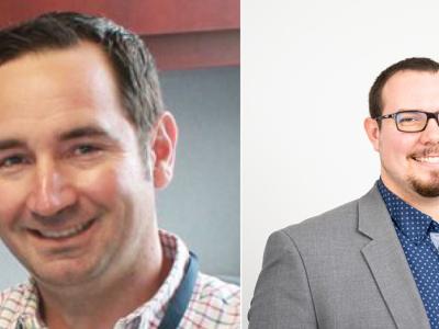 Kristopher Green (left) and John Sadowski (right) have recently been named board members of the Educational Foundation of Alfred, Inc.