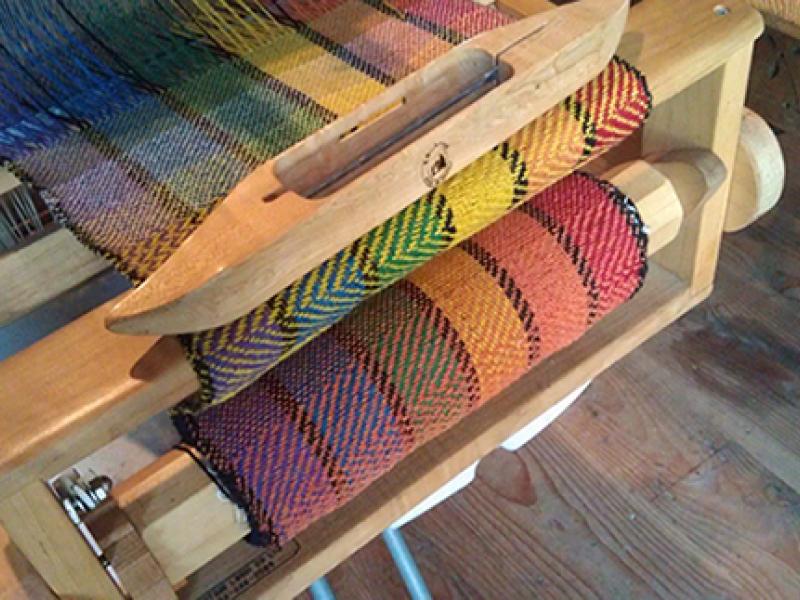 Fiber Arts Hinkle Library display
