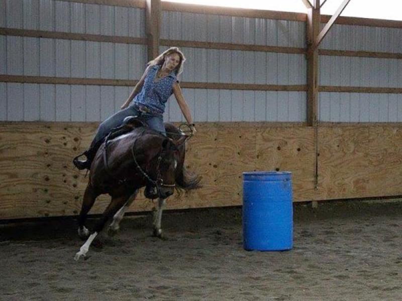 Gina Boyd barrel racing
