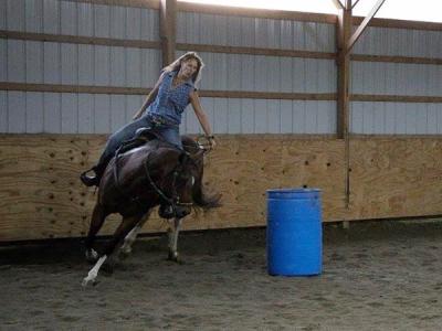 Gina Boyd barrel racing