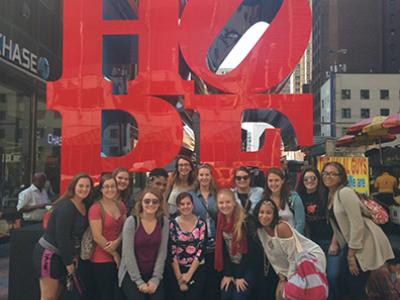 Interior design students at NYC