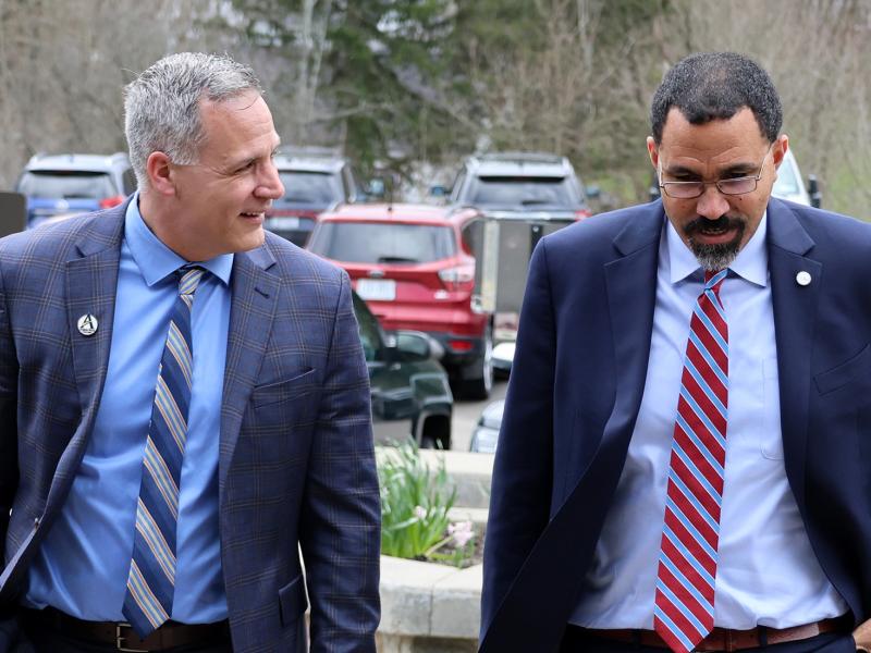 Dr. Mauro walks with Chancellor King