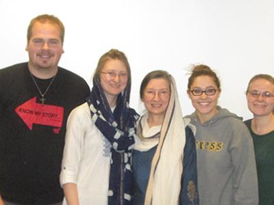 Natalia and Vera Sytch with Alfred State Honors Program members