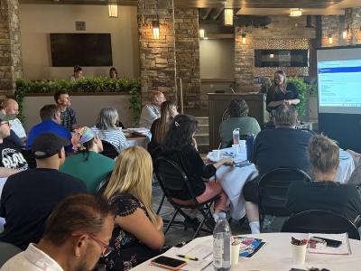 New employees at an Orientation session.