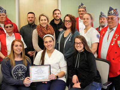 Nursing students awarded scholarships from Vet's org 2018