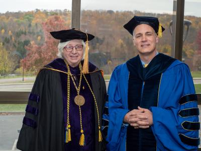 College Council Chair Pat Fogarty at the Inauguration of Alfred State College President Dr. Steven Mauro in November 2022.