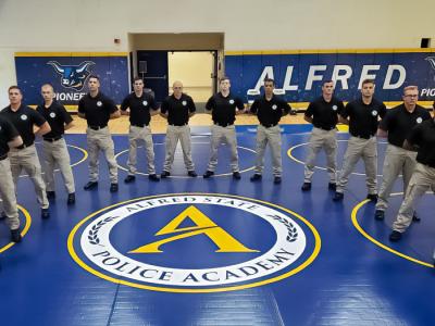 The 2022 Alfred State Police Academy featured fourteen graduating cadets. The 2023 Academy begins on May 15.