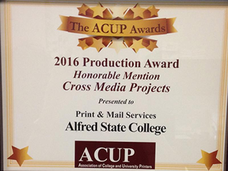 Print and Mail Services Honorable Mention 2016