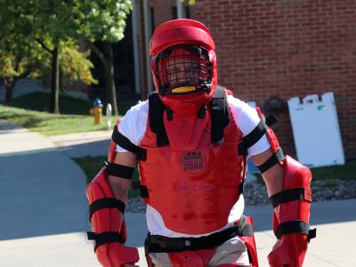 University Police at Alfred State conduct a red-suit drill as the fall semester starts.