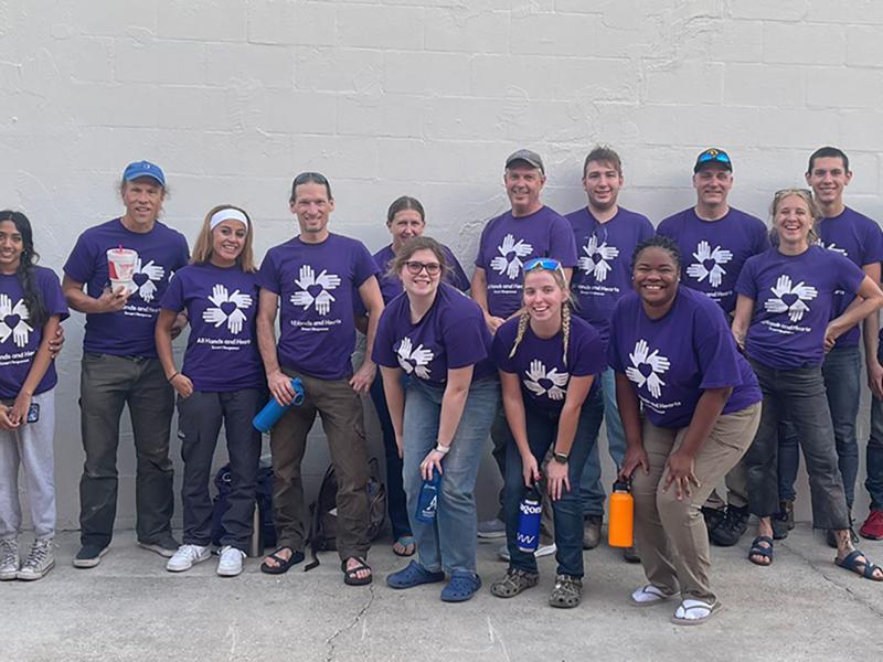 A team of 12 from Alfred State College traveled to Fort Myers, FL and worked with All Hands and Hearts on Hurricane Ian cleanup the week before Christmas.
