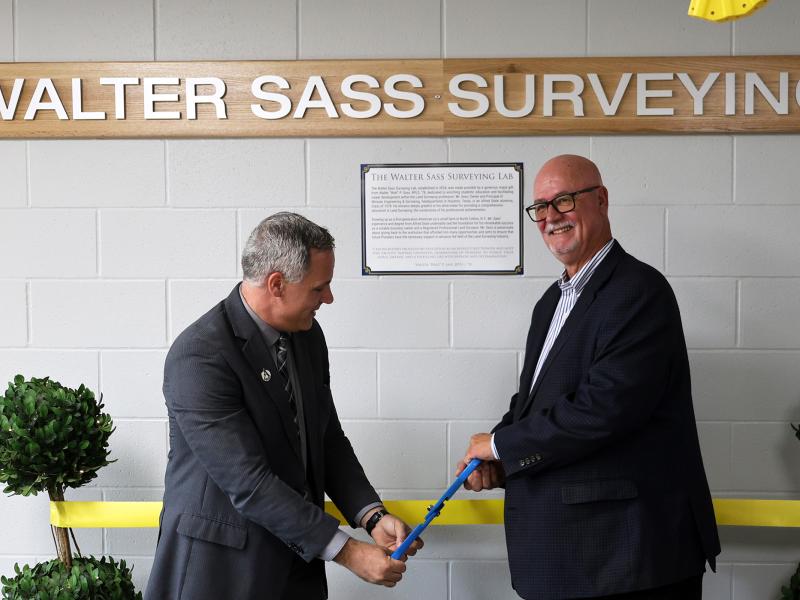 ribbon cutting for the Walter Sass Lab