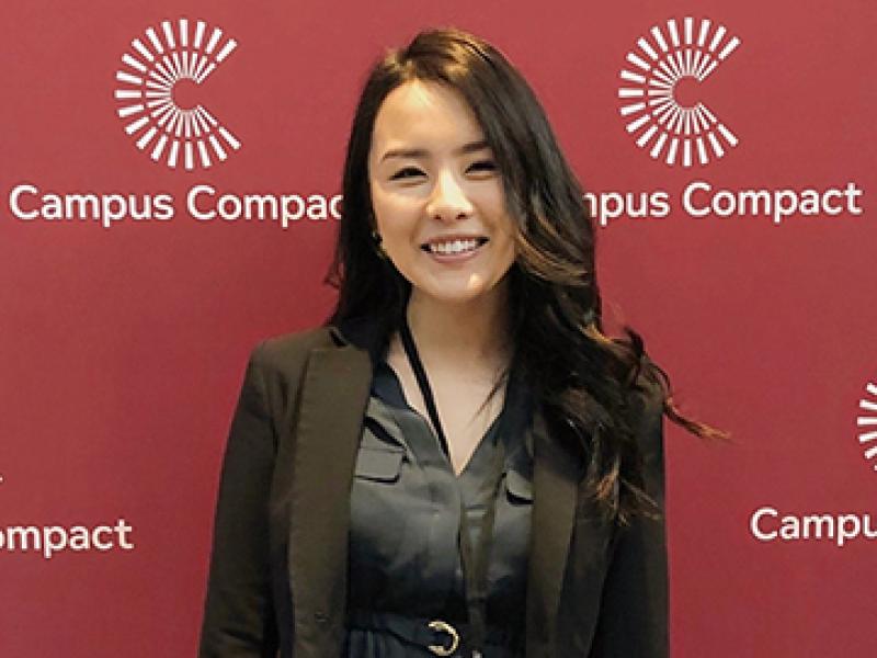 Riko Hayano at Campus Compact Conference