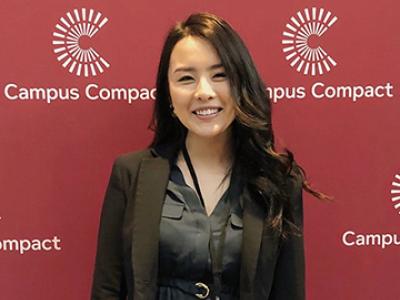 Riko Hayano at Campus Compact Conference