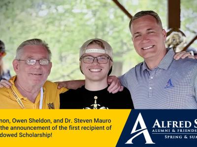 Scholarship winner celebrates