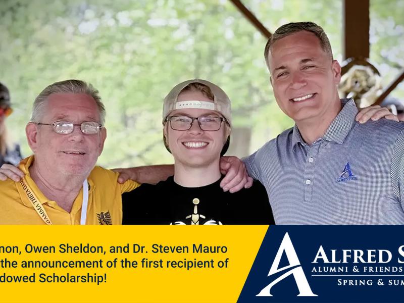 Scholarship winner celebrates