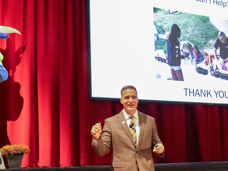 Dr. Mauro speaks at the spring 2024 opening address
